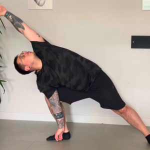Posture de l'angle latéral étiré