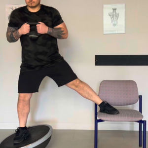 Flexion de jambe instable.