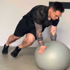 Mountain climber croisés Swiss Ball